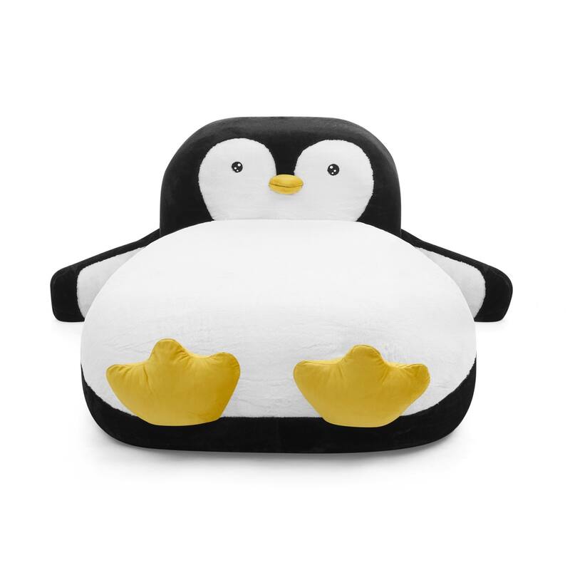 Twin Size Penguin Shaped Bed Lounger Chair for Kids