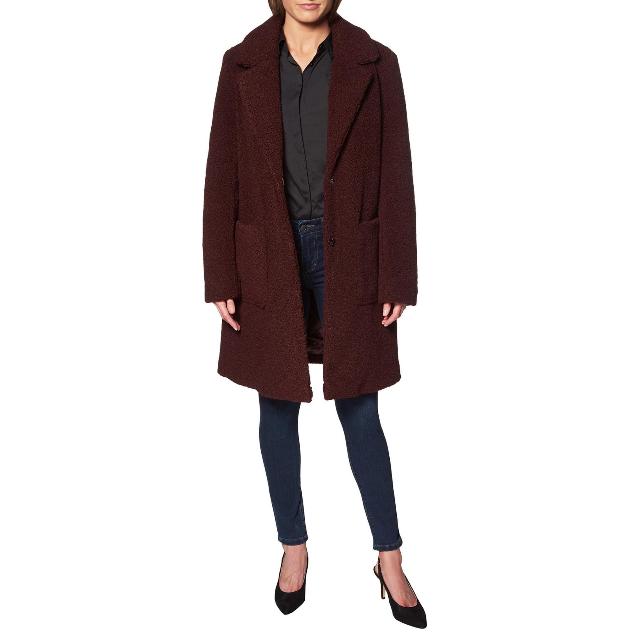 french connection faux shearling coat