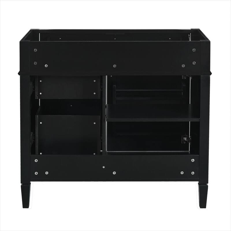 36" Wood Bathroom Vanity with 2 Drawers (No Top Sink)