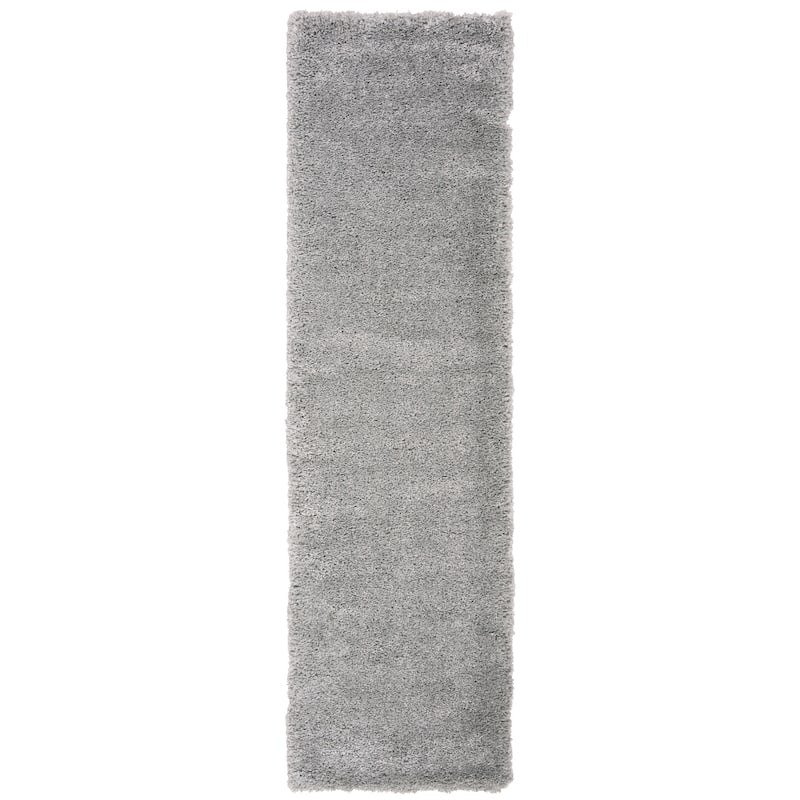 SAFAVIEH Royal Shag Soffia 2-inch Thick Rug - 2' 2" x 8' - Silver - Runner