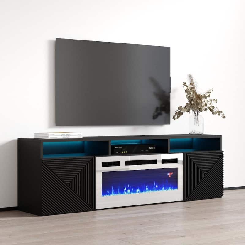 Giza WH-EF Wall Mounted Electric Fireplace Modern 63" TV Stand