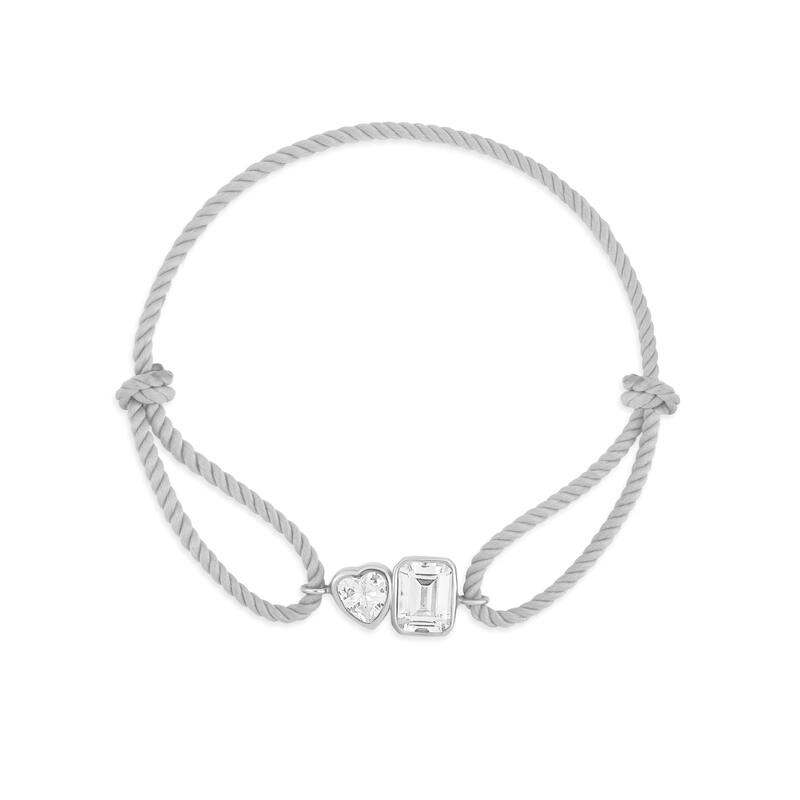 SHYMI Cord Bracelet - Silver & Grey