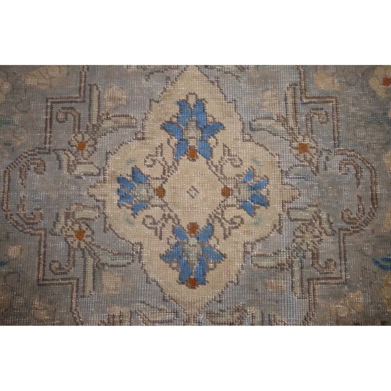 Over-Dyed Distressed Tabriz Persian Vintage Hand-Knotted Wool Carpet - 8'2" x 10'8"