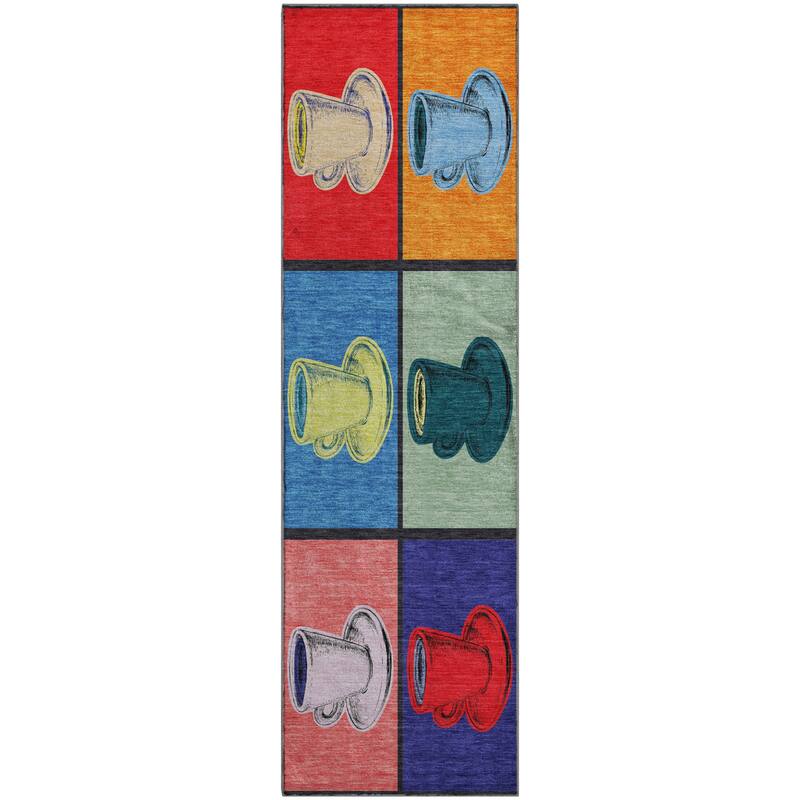 Premium Washable Super Soft Coffee Mosaic Mayfield Rug