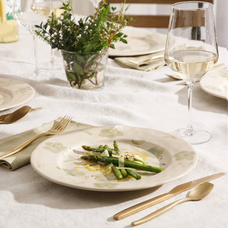 Bloomhouse - 2 Time Oprah's Favorite Things Made in Portugal Porto Petals Floral Hand Painted 10.8 Inch Dinner Plates Set