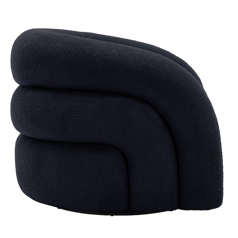 Upholstered Swivel Barrel Accent Chair