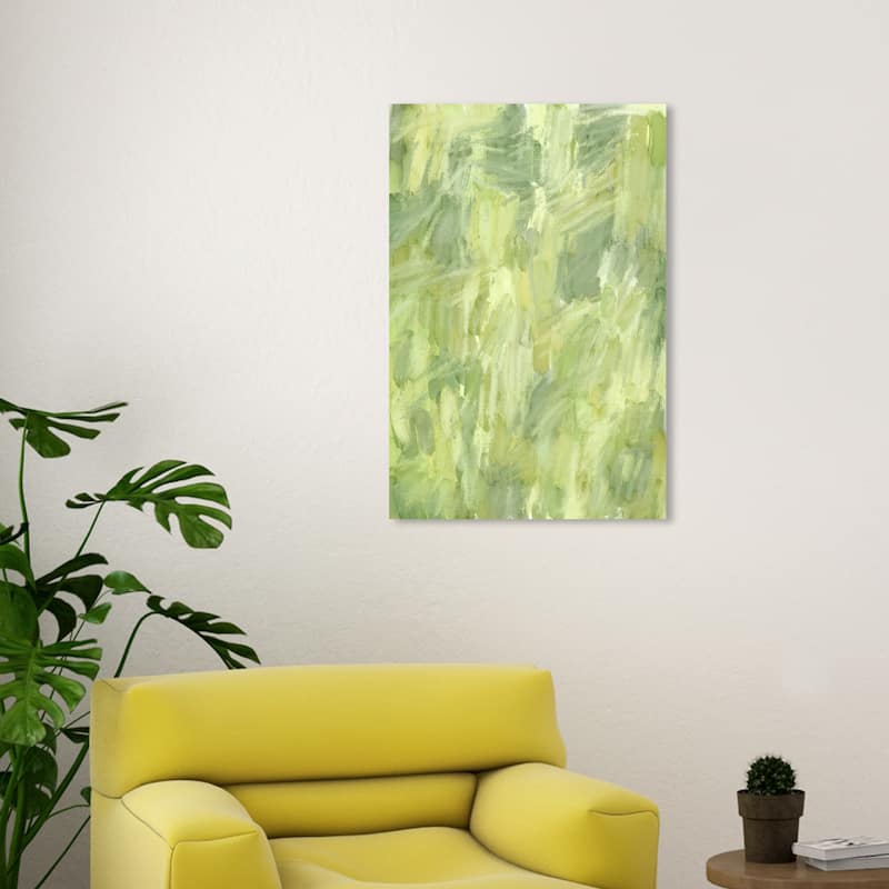 Wynwood Studio Canvas Abstract Guacamole Abstract Green and Modern & Contemporary Wall Art Canvas Print - 30 x 20