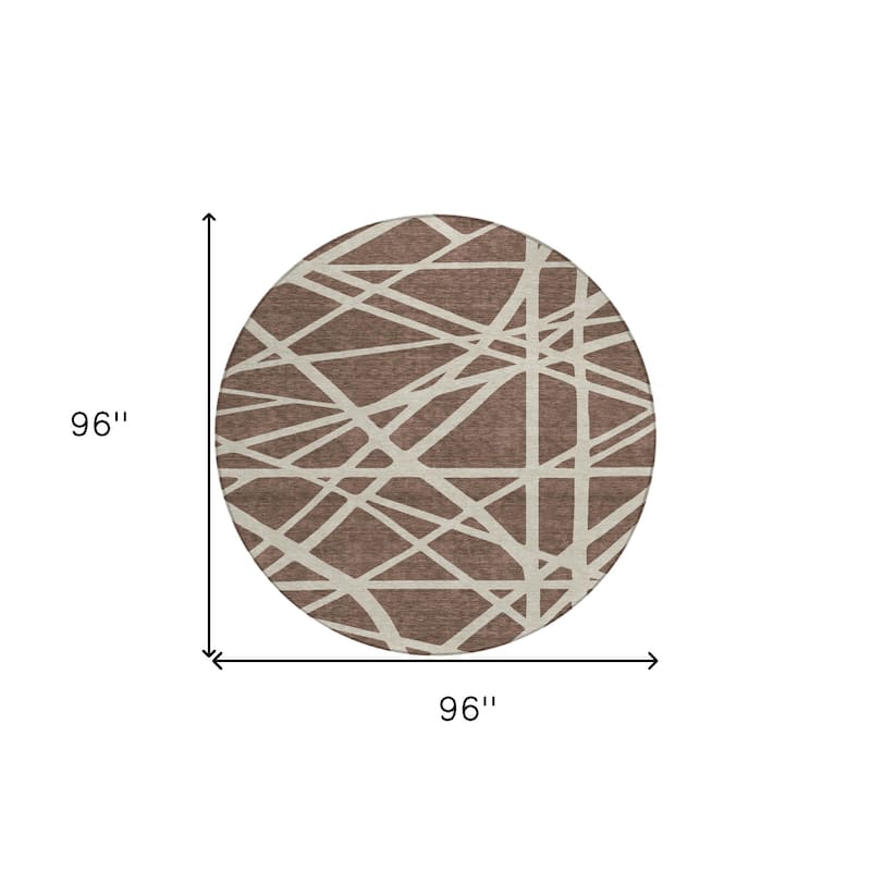 HomeRoots Geometric Transitional Rectangle Outdoor Rug