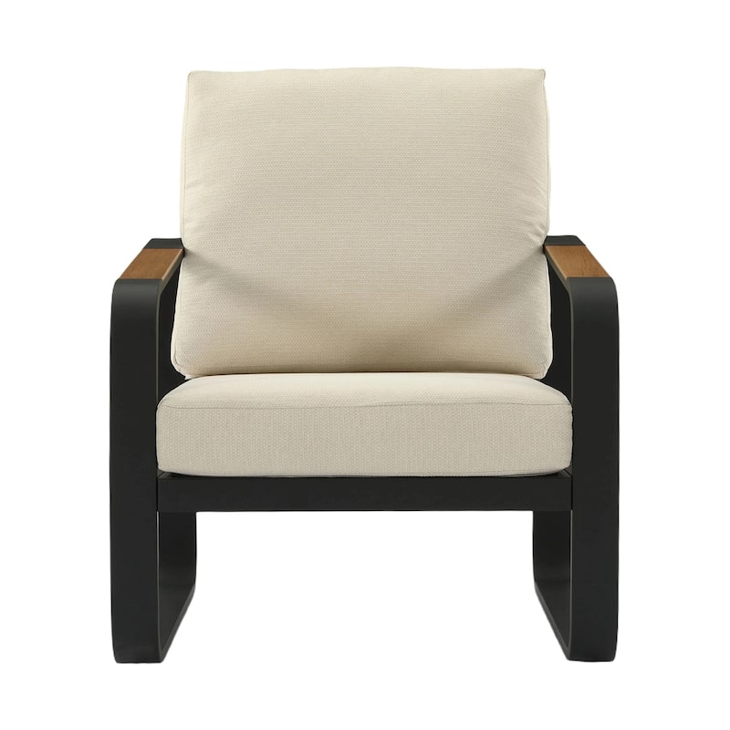 Outdoor Patio Sofa with Removable Cushions, Weather-Resistant