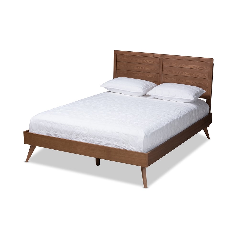 Carson Carrington Ulvsta Mid-century Walnut Finish Wood Platform Bed
