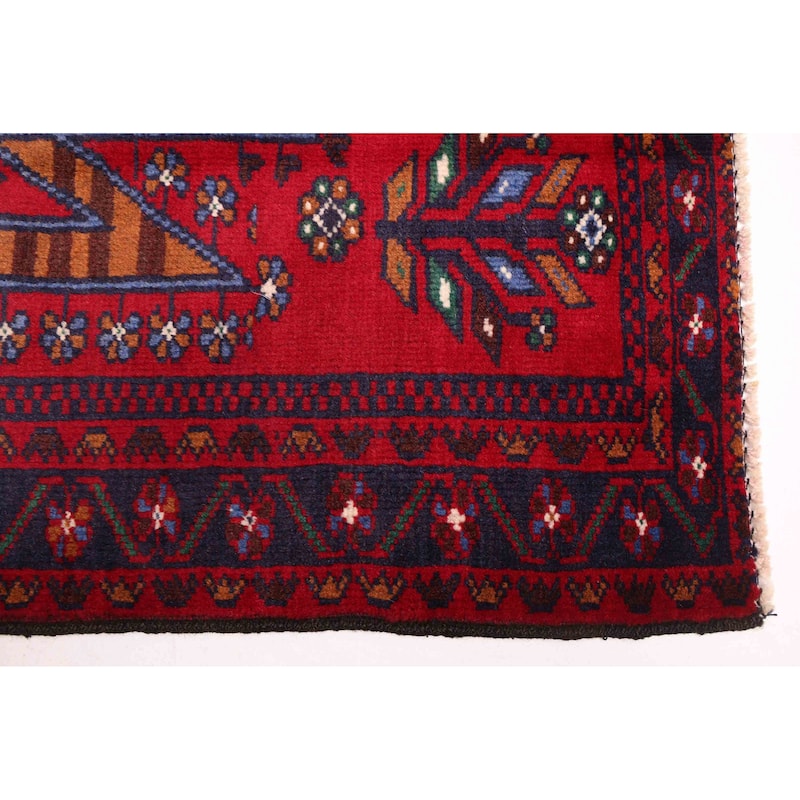 ECARPETGALLERY Hand-knotted Teimani Red Wool Rug - 3'5 x 6'4