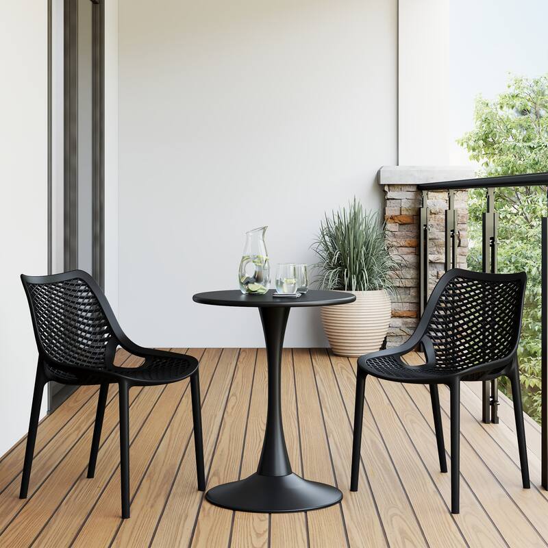 Frond and Form Outdoor Stacking Dining Side Chair (Set of 2)