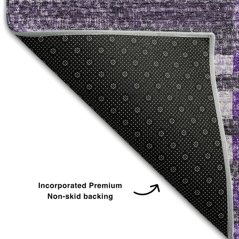 Premium Washable Super Soft Geo Stripe Mayfield Rug