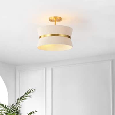 SAFAVIEH Gianangela 3-Light 13-inch Semi Flush Mount (LED Bulbs Included) - 13 In. W x 13 In. D x 11 In. H