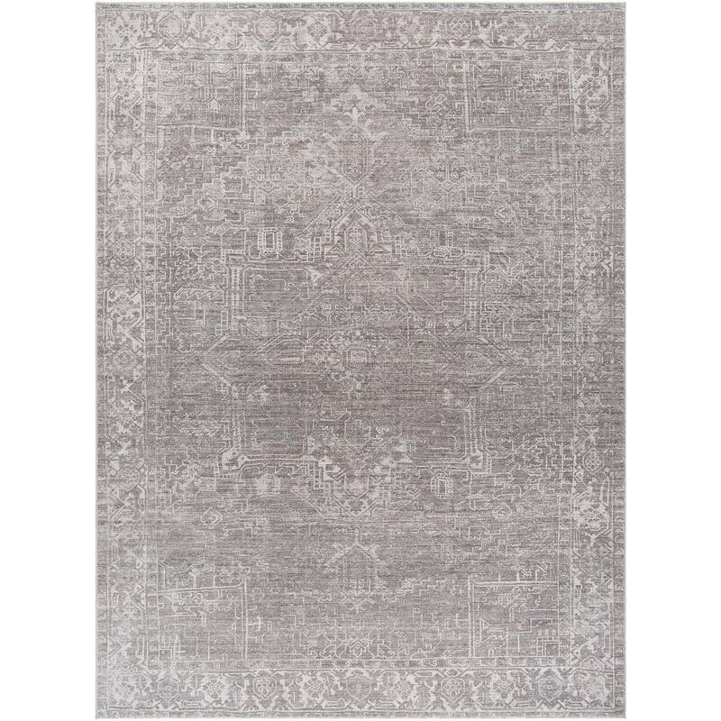 Galey Alix x Livabliss Collins Avenue VII Vintage Medallion Area Rug - 9' 1" x 12' - Olive