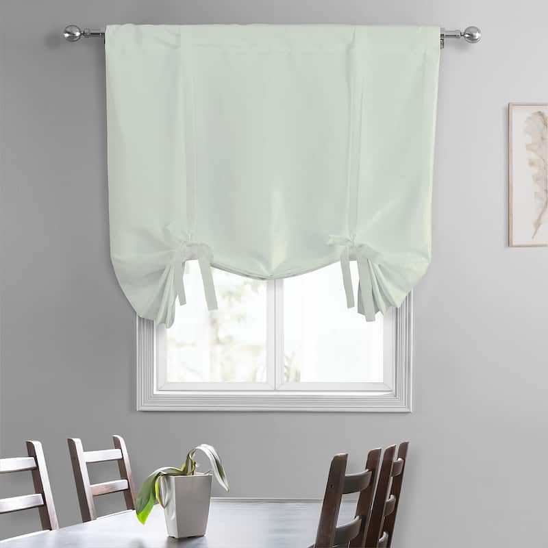 Exclusive Fabrics Faux Silk Taffeta Tie-Up Window Shade (1 Panel)