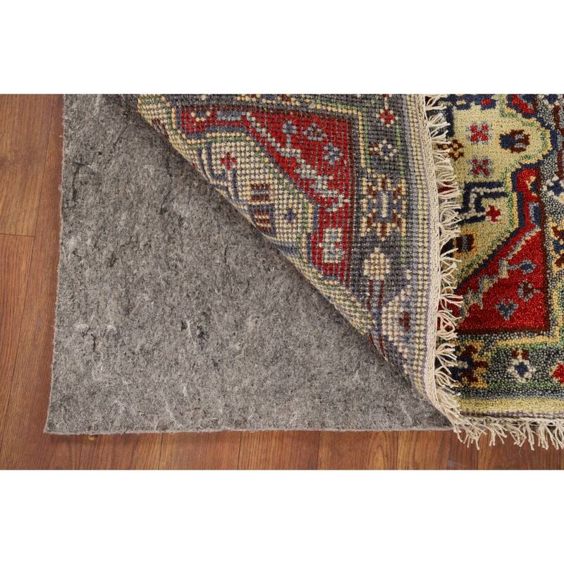 Geometric Kazak Indian Foyer Rug Hand-Knotted Wool Carpet - 2'0" x 3'0"
