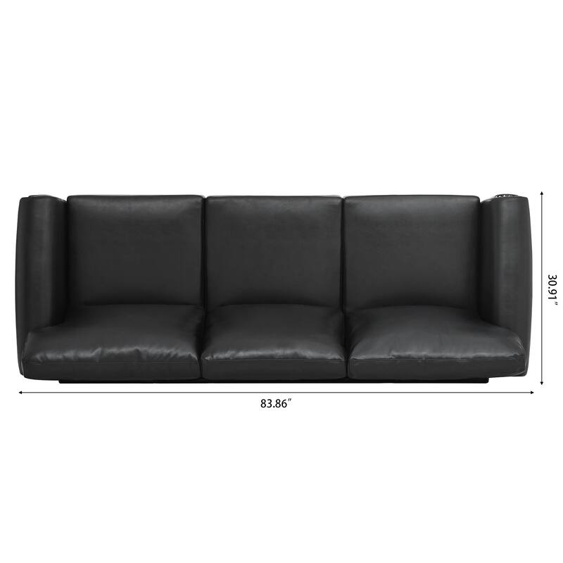 Stylish Sofa with Detachable Cushions, Pocket Spring Support & Silver Nailhead Detail - Ideal for Living Rooms