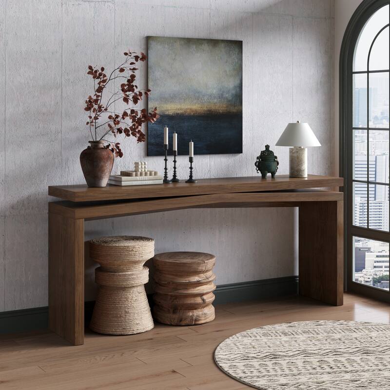 GDF Studio - Farmhouse Wooden Console Table for Entryway