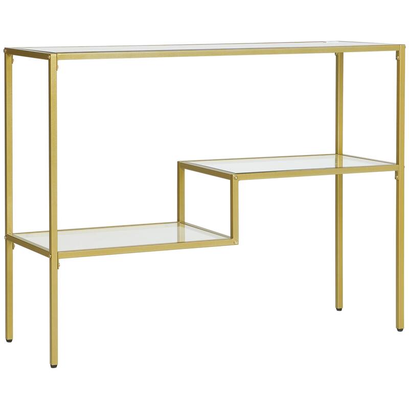 HOMCOM Gold Console Table