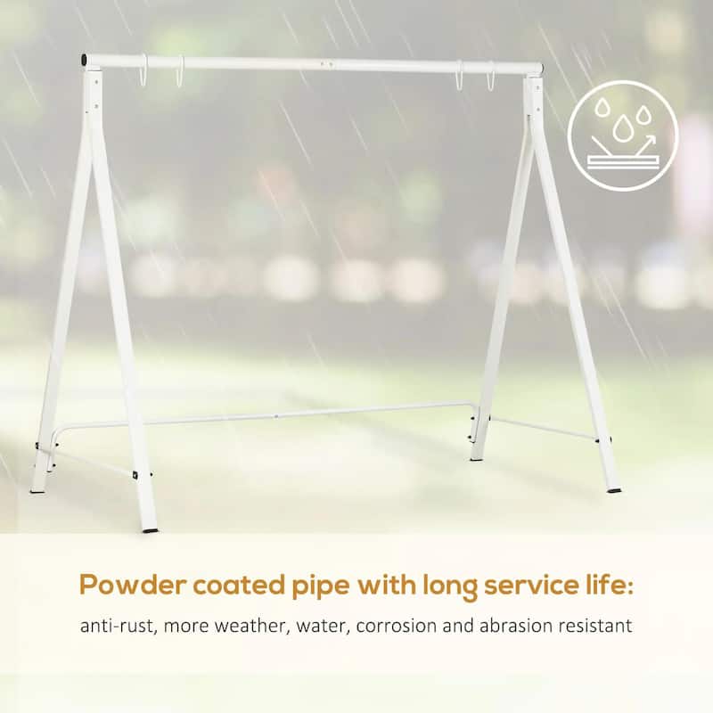 Heavy Duty Metal Porch Swing Stand, 528LB Capacity, Cozy Outdoor Frame