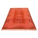 preview thumbnail 3 of 7, ECARPETGALLERY Hand-knotted Color Transition Salmon Wool Rug - 6'4 x 9'8