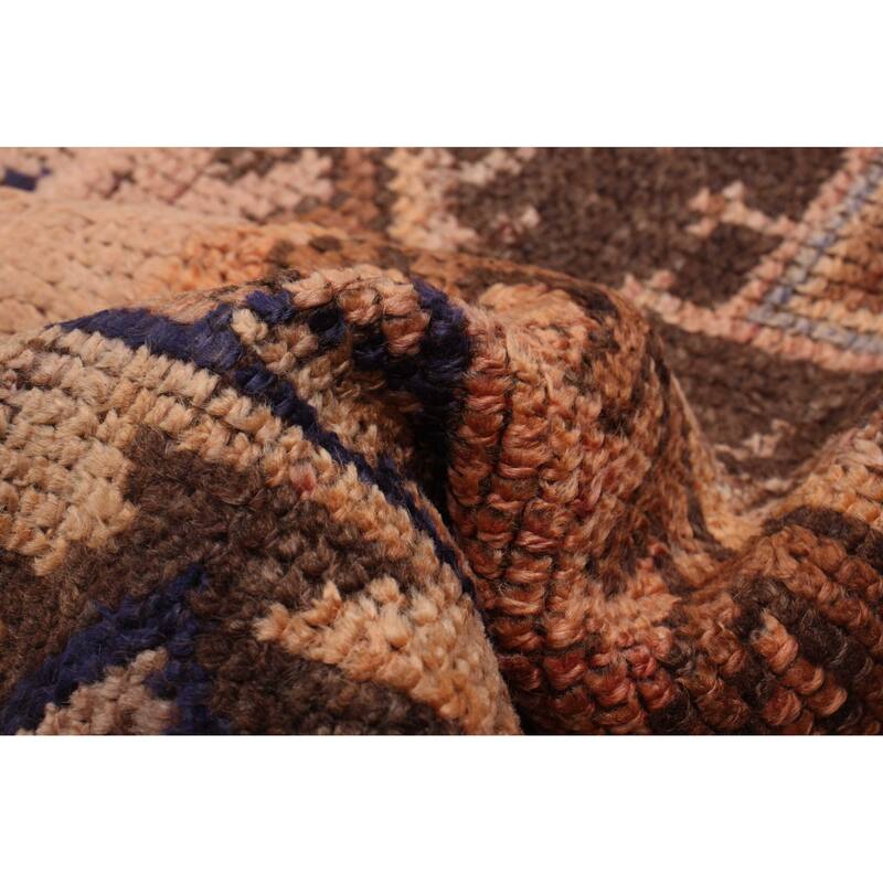 ECARPETGALLERY Hand-knotted Melis Vintage Copper Wool Rug - 4'2 x 12'2