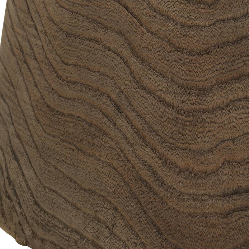 Hourglass Shaped Oak End Accent Table - 22.5" - Brown