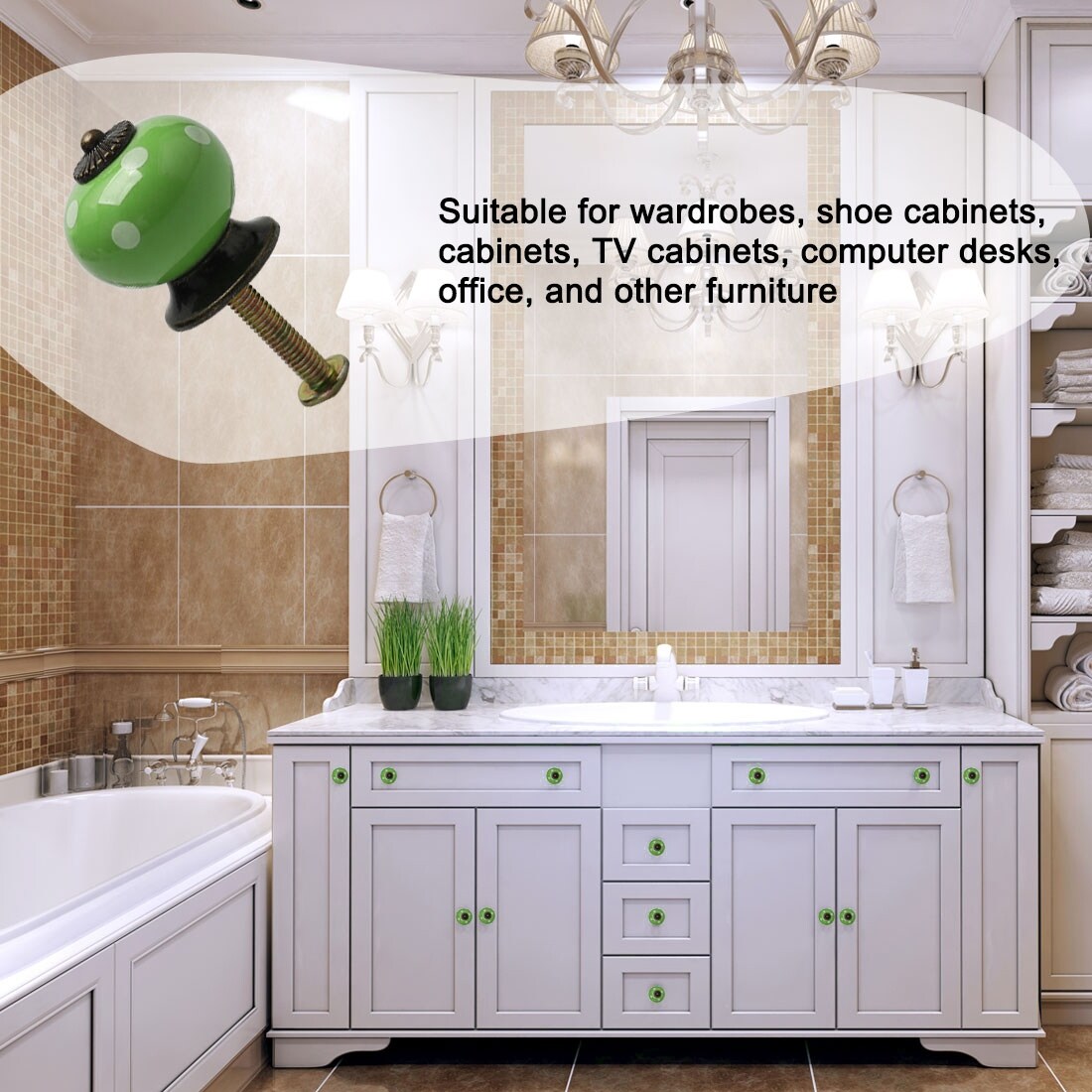 Shop Ceramic Knobs Vintage Pull Handle Furniture Drawer Cabinet