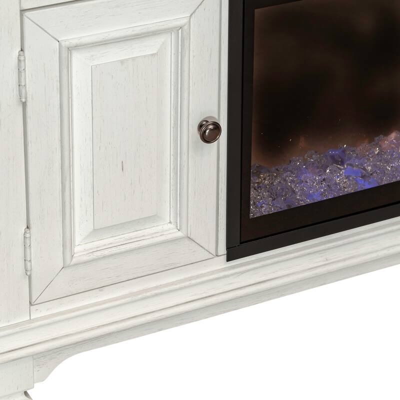 Liberty Furniture Allyson Park 80 Inch TV Console with Firebox