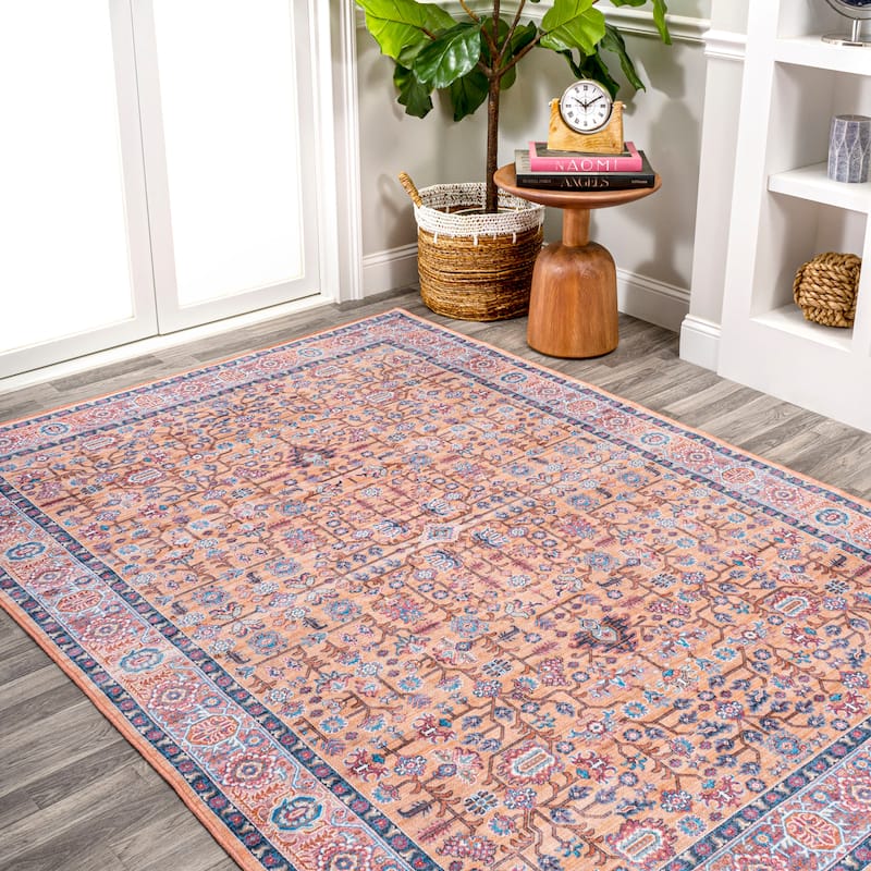 JONATHAN Y Kemer All-Over Persian Machine Washable Multi Area Rug