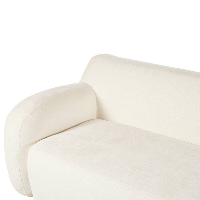 81.5" Ergonomic 3-Seater Curved Sofa, Modular for Living Room, Bedroom, or Apartment