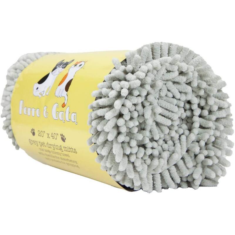Perro & Gato Microfiber Chenille Pet Drying Mitt