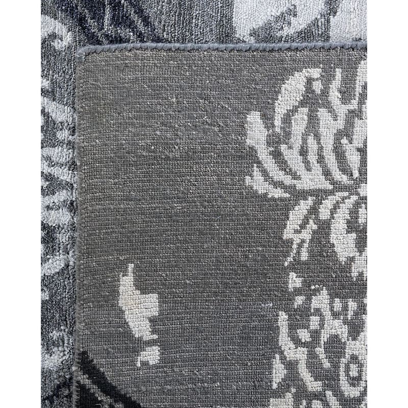 Modern One-of-a-Kind Hand-Knotted Area Rug - Gray, 9' 2" x 12' 5" - 9' 2" x 12' 5"