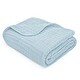 preview thumbnail 1 of 3, Baby Muslin Blanket - Large 40" X 40", Sky Blue, By Comfy Cub - Sky Blue