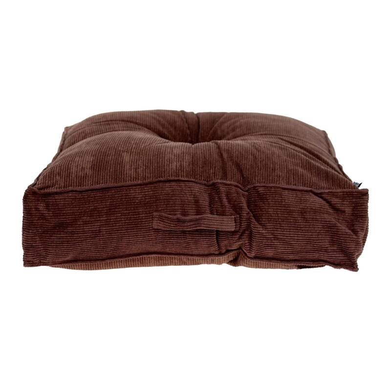 Corduroy Styled Burnt Orange Tufted Floor Pillow