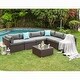 preview thumbnail 4 of 8, COSIEST 7-piece Outdoor Patio Furniture Wicker Sectional Sofa Set Dark Grey