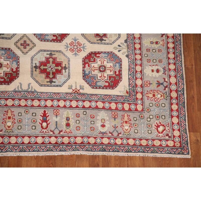 All-Over Kazak Oriental Area Rug Handmade Wool Carpet - 8'3" x 11'3"