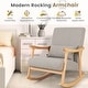 preview thumbnail 5 of 8, Costway Upholstered Rocking Chair with Pillow Rocking Armchair with - See Details