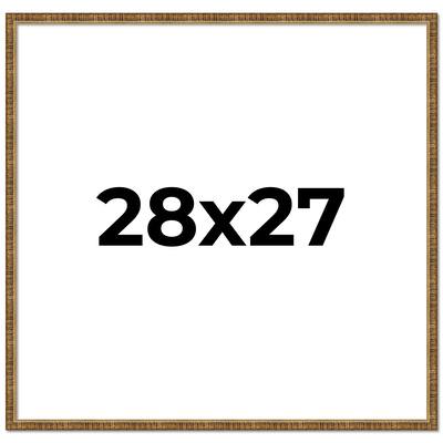 28x27 Frame Gold Solid Wood Picture Frame - Complete Modern Photo