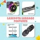 preview thumbnail 6 of 8, Lascoota Scooter Suitcase, Foldable Scooter Luggage For Kids Ages 2-5 - Ice Cream Graphic
