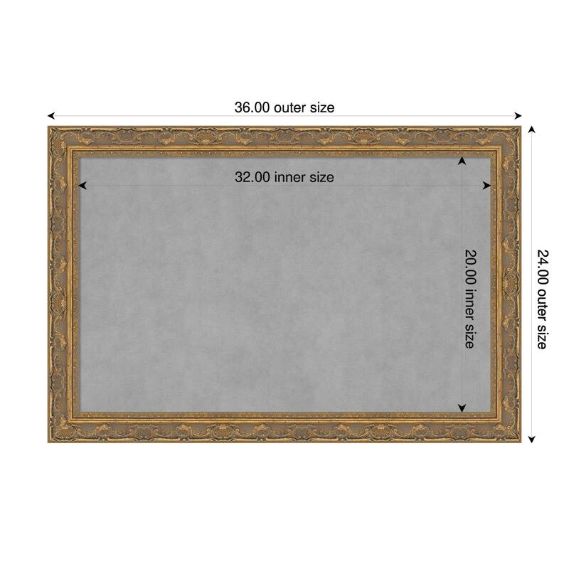 Amanti Art Filigree Gloss Black Framed - 36 x 24 in - Filigree Gold