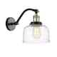 Option Black Antique Brass / Clear Deco Swirl