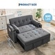 preview thumbnail 12 of 28, 3-in-1 Convertible Sleeper Sofa Bed with Pull-Out Bed, Corduroy Futon, Charging Port & Side Pocket