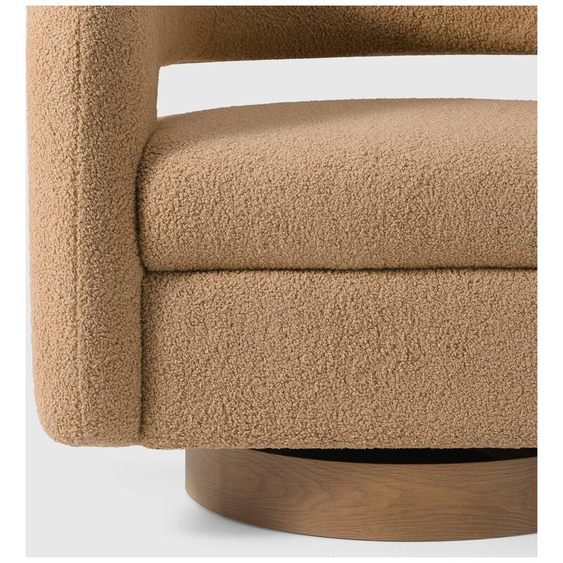 Bayville 29" Wide Sherpa Swivel Chair