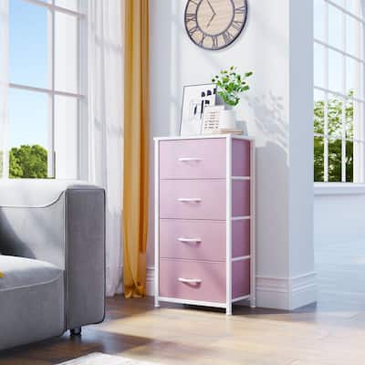 Modern Wide Dresser Storage Tower with 4 Drawers
