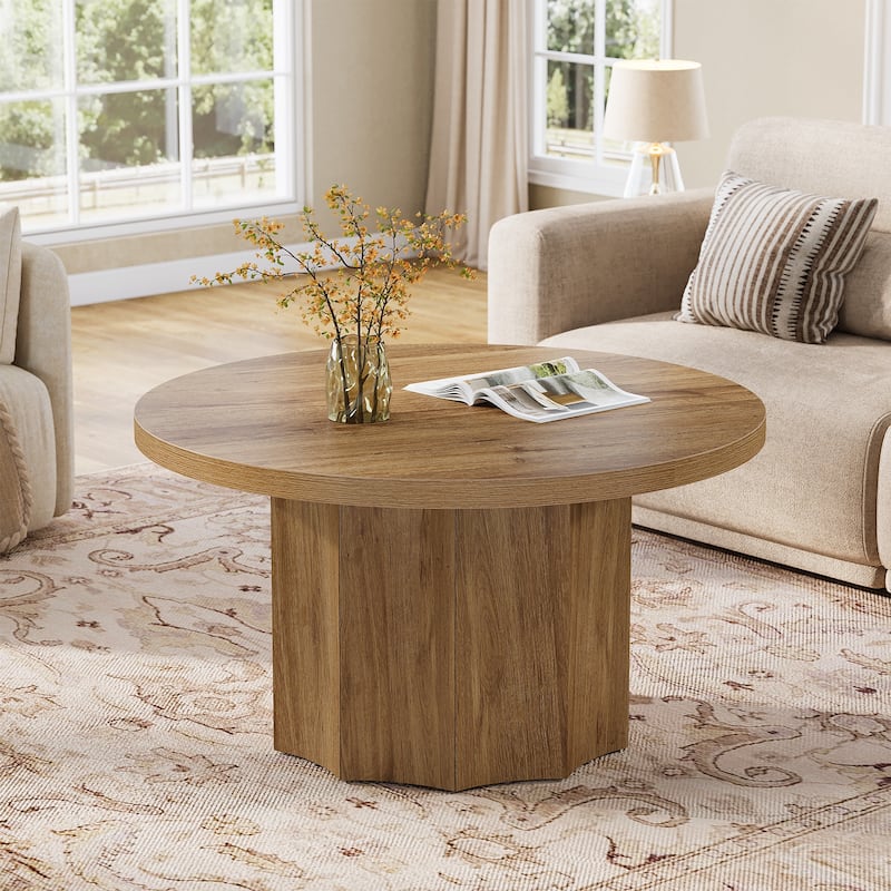 Round Coffee Table - Brown