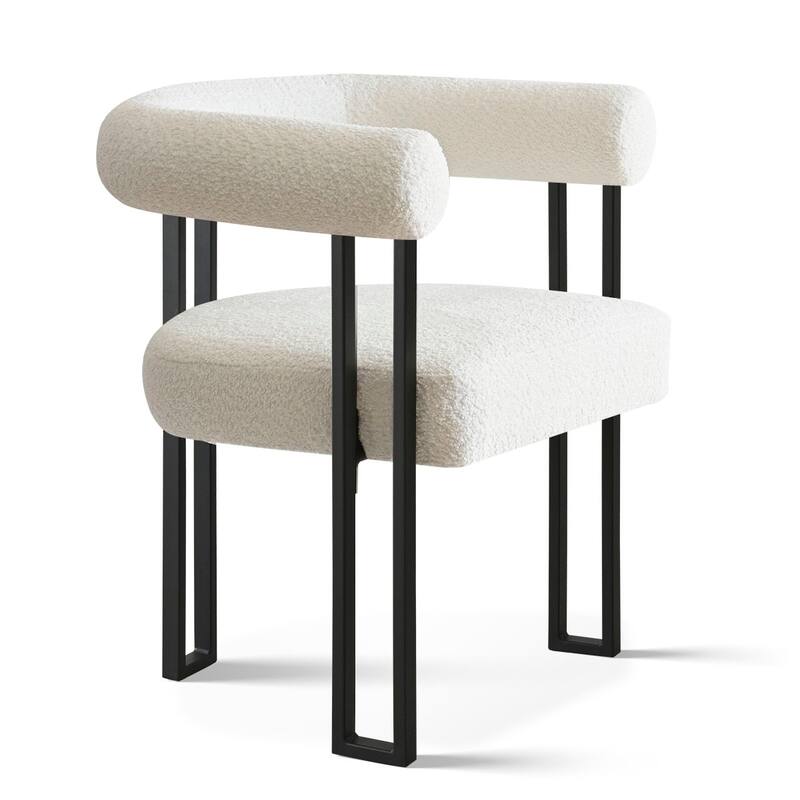 Boucle Upholstered Arm Chair(Set of 2)