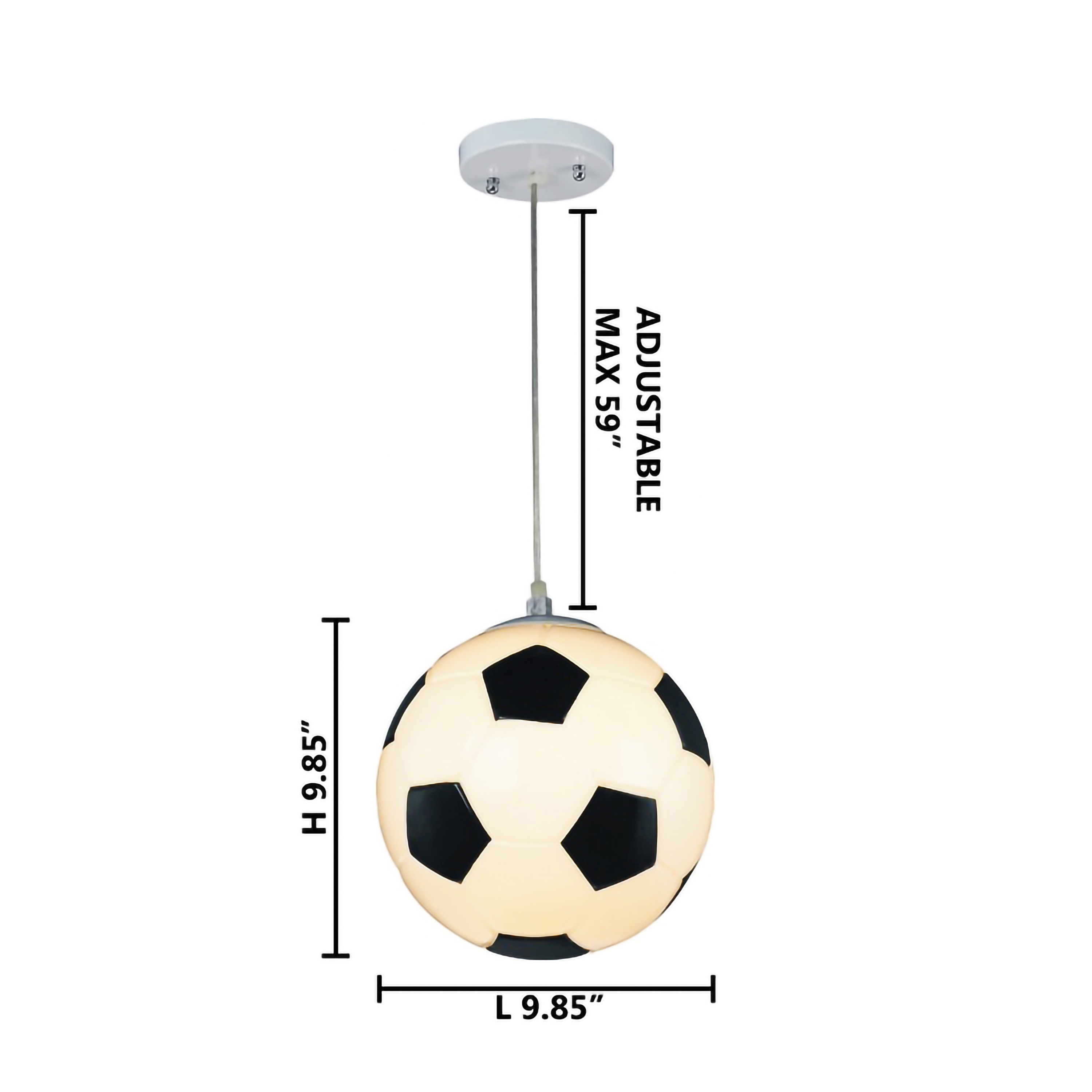 Eclectic 1 Light Soccer Ball Kids Light