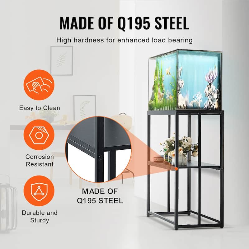 Aquarium Stand Reptile Tank Stand with Storage, Cabinet and Hardware Kit
